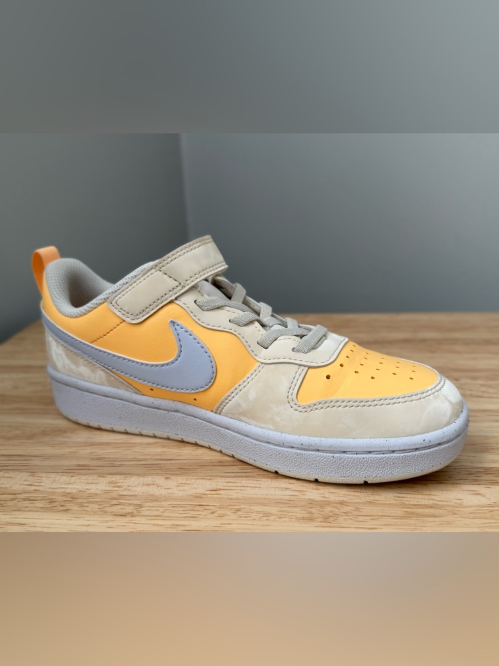 Nike 2Y Kids Court Borough Recraft Low Pale Ivory Melon Tint